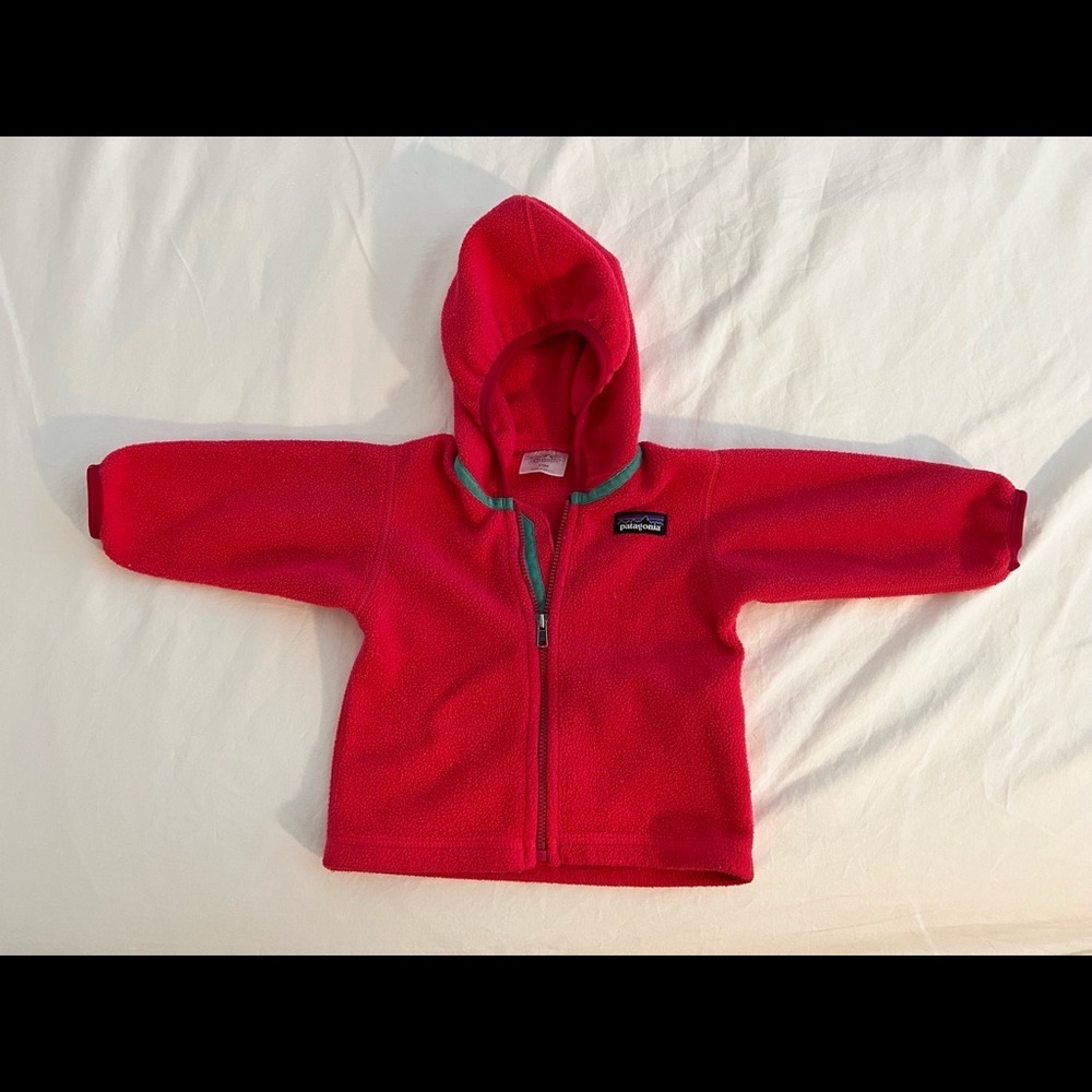 Pink Patagonia Fleece Jacket.  Size 3-6 months
